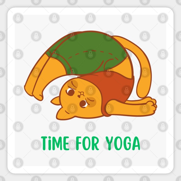 Time for yoga and pilates Magnet by TheDesigNook